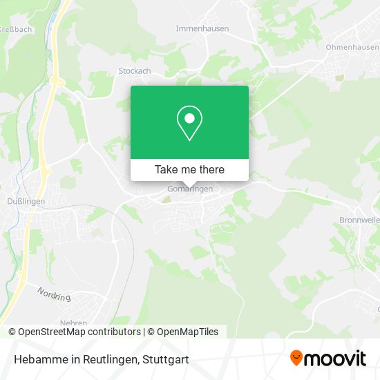 Карта Hebamme in Reutlingen