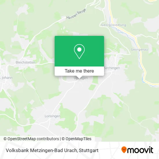 Карта Volksbank Metzingen-Bad Urach
