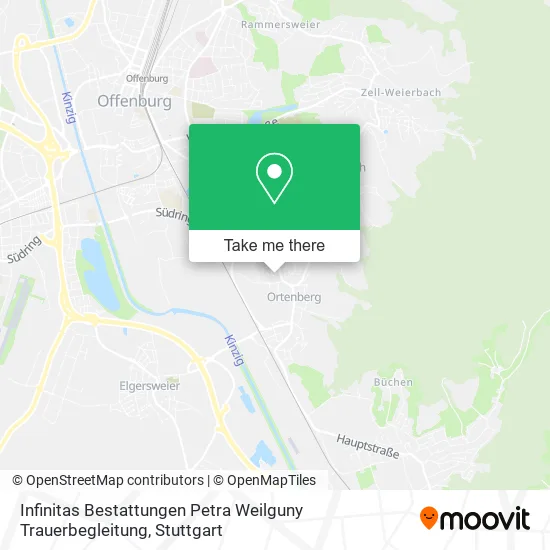 Карта Infinitas Bestattungen Petra Weilguny Trauerbegleitung