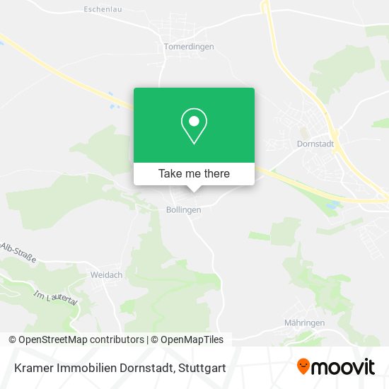 Карта Kramer Immobilien Dornstadt