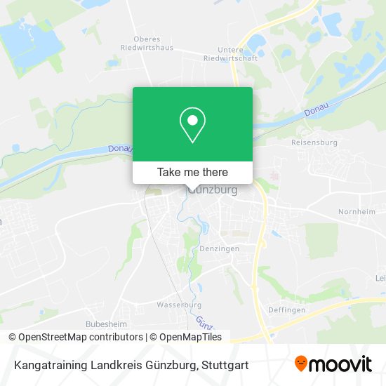 Kangatraining Landkreis Günzburg map