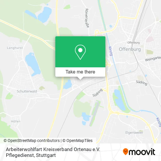 Карта Arbeiterwohlfart Kreisverband Ortenau e.V. Pflegedienst