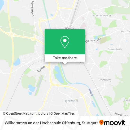Карта Willkommen an der Hochschule Offenburg