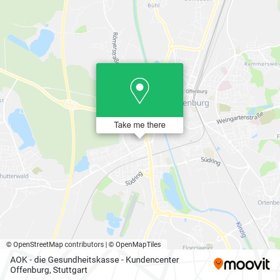 AOK - die Gesundheitskasse - Kundencenter Offenburg map