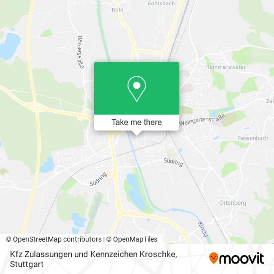 Карта Kfz Zulassungen und Kennzeichen Kroschke