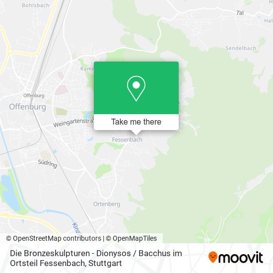 Die Bronzeskulpturen - Dionysos / Bacchus im Ortsteil Fessenbach map