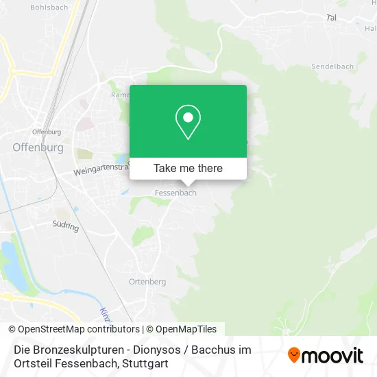 Карта Die Bronzeskulpturen - Dionysos / Bacchus im Ortsteil Fessenbach