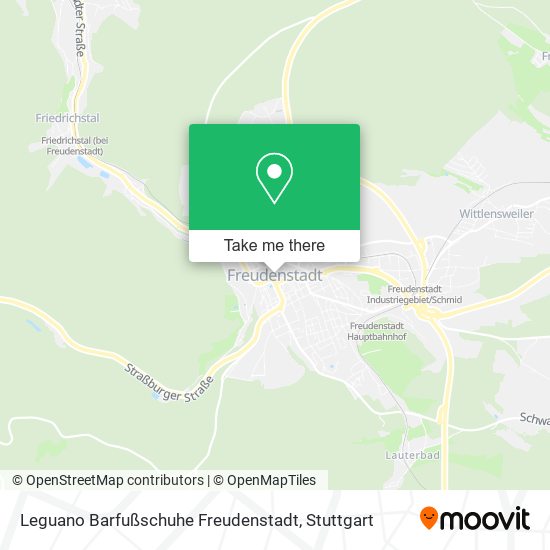 Leguano Barfußschuhe Freudenstadt map