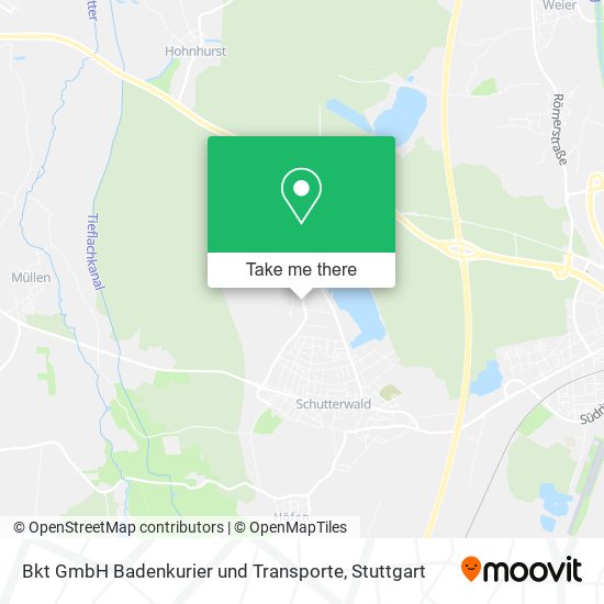 Bkt GmbH Badenkurier und Transporte map