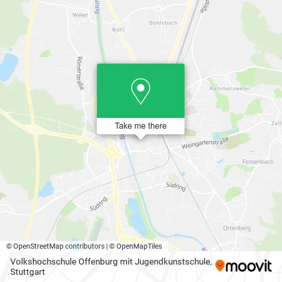 Карта Volkshochschule Offenburg mit Jugendkunstschule