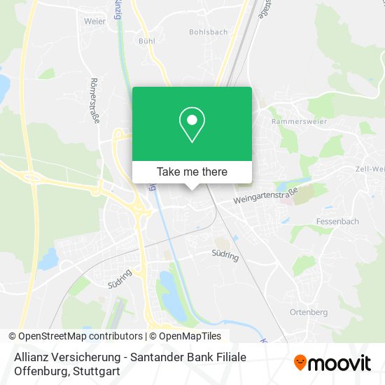 Allianz Versicherung - Santander Bank Filiale Offenburg map