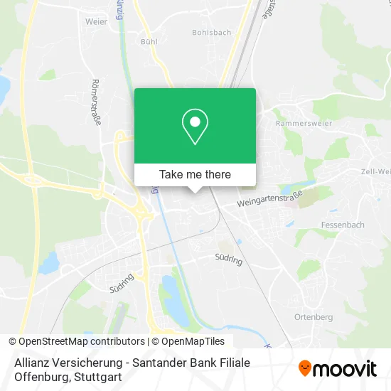 Карта Allianz Versicherung - Santander Bank Filiale Offenburg