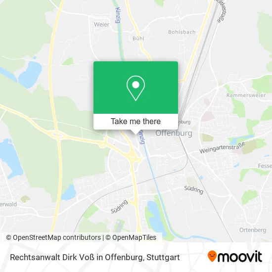 Карта Rechtsanwalt Dirk Voß in Offenburg