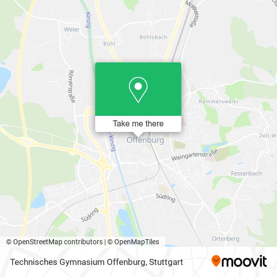 Карта Technisches Gymnasium Offenburg