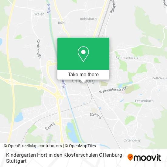 Карта Kindergarten Hort in den Klosterschulen Offenburg