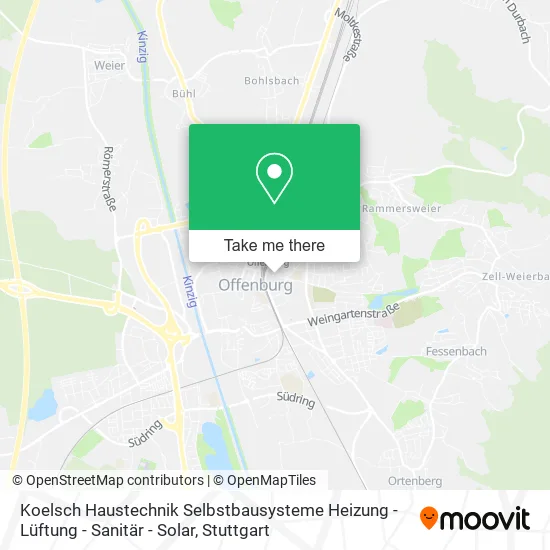 Карта Koelsch Haustechnik Selbstbausysteme Heizung - Lüftung - Sanitär - Solar