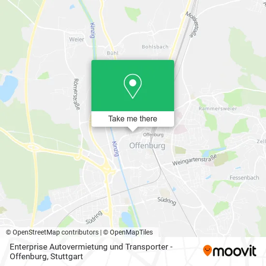 Карта Enterprise Autovermietung und Transporter - Offenburg