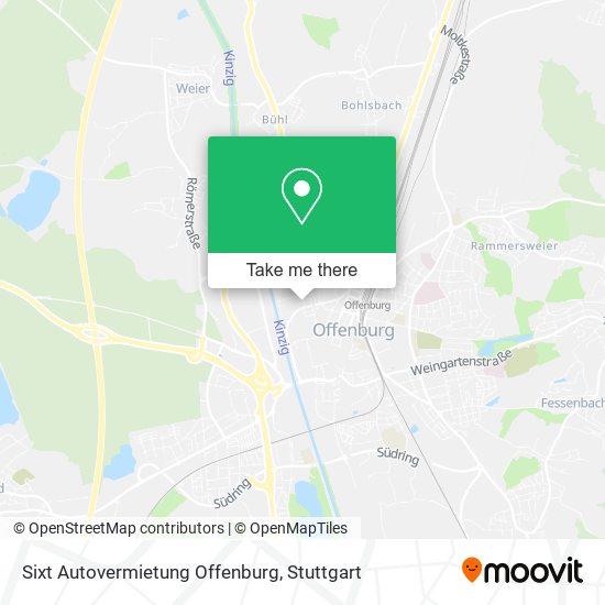Sixt Autovermietung Offenburg map