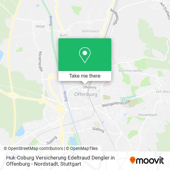 Huk-Coburg Versicherung Edeltraud Dengler in Offenburg - Nordstadt map