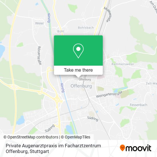 Private Augenarztpraxis im Facharztzentrum Offenburg map