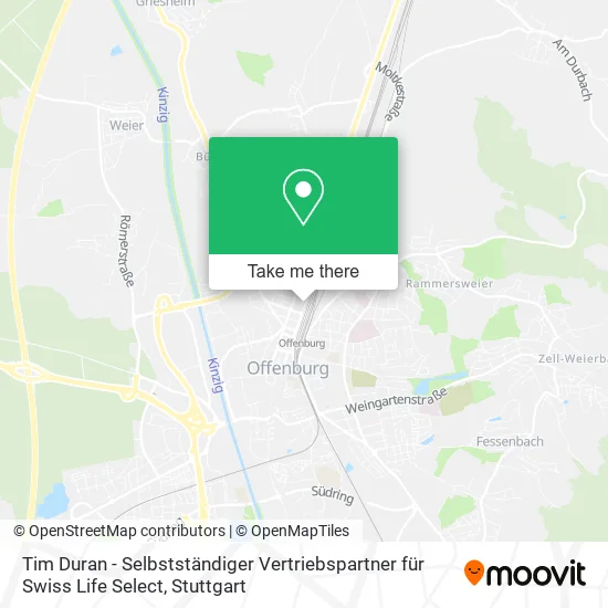 Карта Tim Duran - Selbstständiger Vertriebspartner für Swiss Life Select