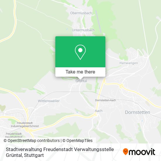 Stadtverwaltung Freudenstadt Verwaltungsstelle Grüntal map