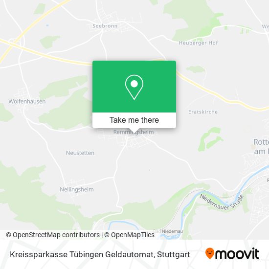 Карта Kreissparkasse Tübingen Geldautomat