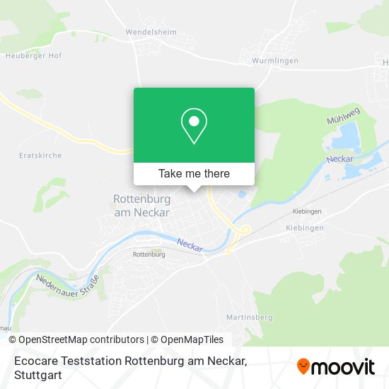 Ecocare Teststation Rottenburg am Neckar map