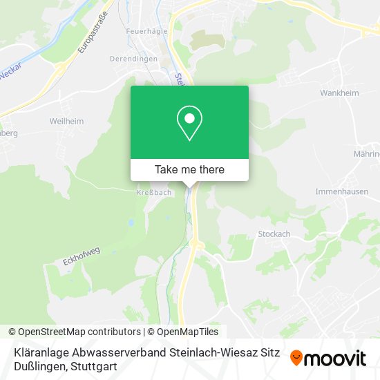 Kläranlage Abwasserverband Steinlach-Wiesaz Sitz Dußlingen map