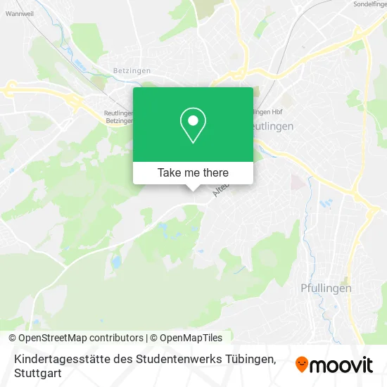 Карта Kindertagesstätte des Studentenwerks Tübingen
