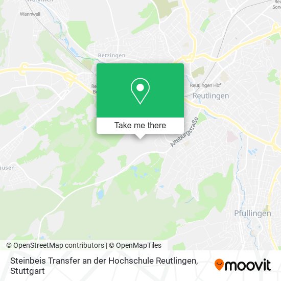 Steinbeis Transfer an der Hochschule Reutlingen map