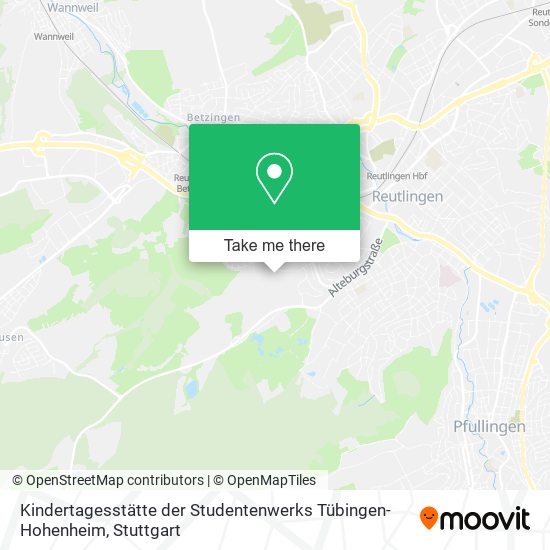 Kindertagesstätte der Studentenwerks Tübingen-Hohenheim map