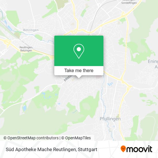 Карта Süd Apotheke Mache Reutlingen