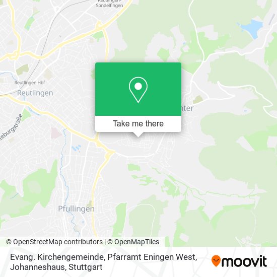 Evang. Kirchengemeinde, Pfarramt Eningen West, Johanneshaus map