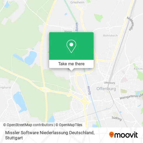 Карта Missler Software Niederlassung Deutschland