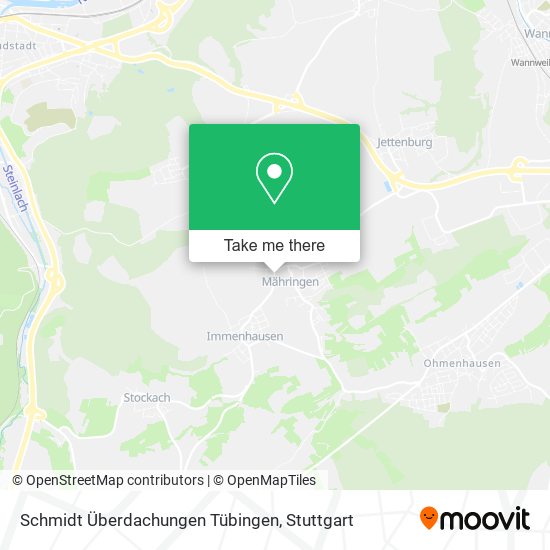 Schmidt Überdachungen Tübingen map