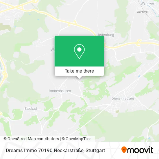 Карта Dreams Immo 70190 Neckarstraße