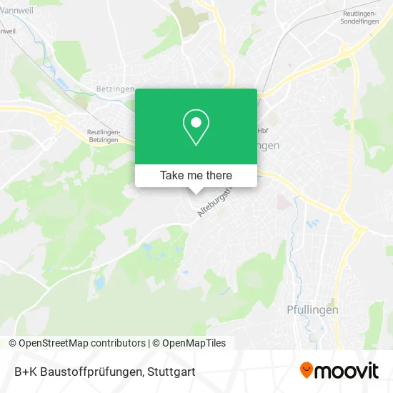 Карта B+K Baustoffprüfungen