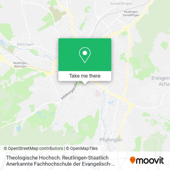 Theologische Hochsch. Reutlingen-Staatlich Anerkannte Fachhochschule der Evangelisch-Methodistische map