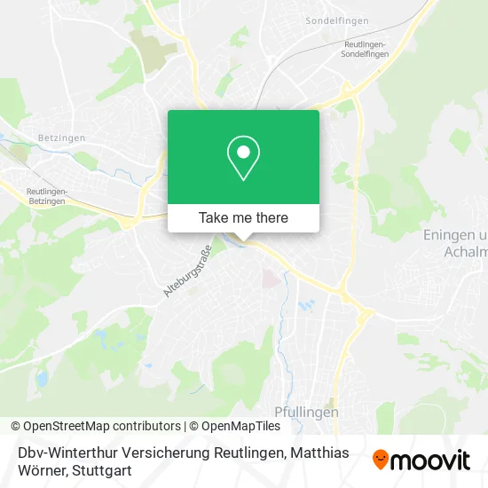 Карта Dbv-Winterthur Versicherung Reutlingen, Matthias Wörner