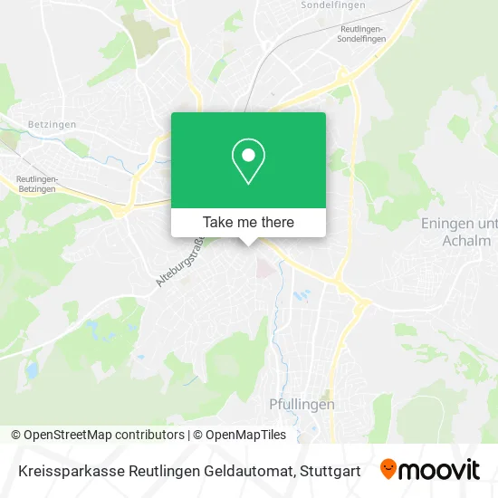 Карта Kreissparkasse Reutlingen Geldautomat