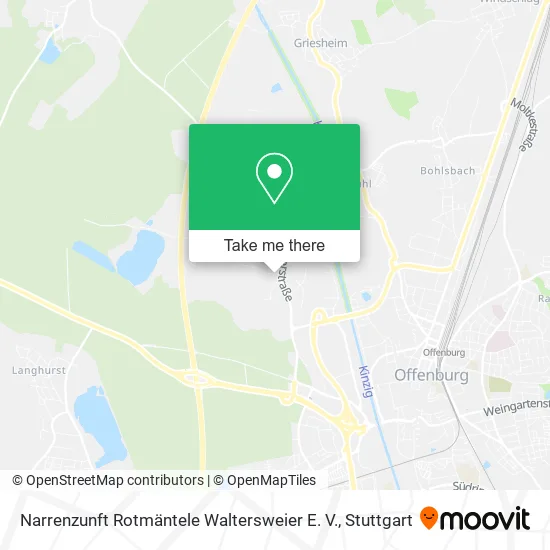 Карта Narrenzunft Rotmäntele Waltersweier E. V.