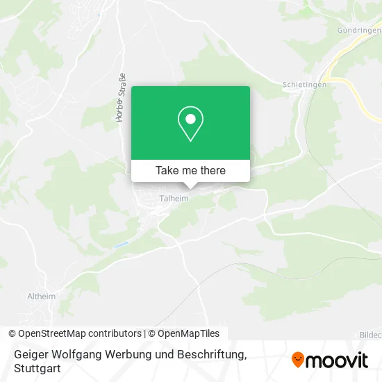 Карта Geiger Wolfgang Werbung und Beschriftung