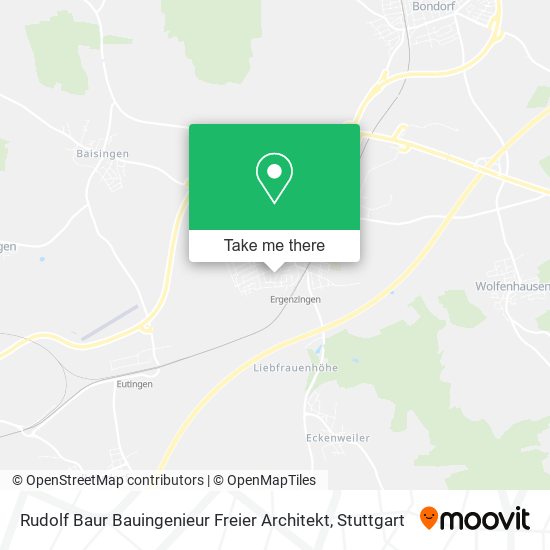 Rudolf Baur Bauingenieur Freier Architekt map