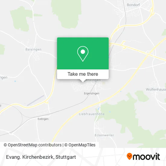 Карта Evang. Kirchenbezirk