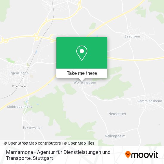 Карта Mamamona - Agentur für Dienstleistungen und Transporte