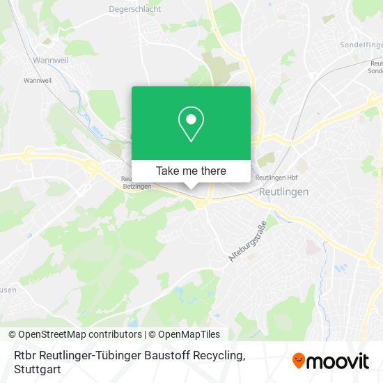 Rtbr Reutlinger-Tübinger Baustoff Recycling map