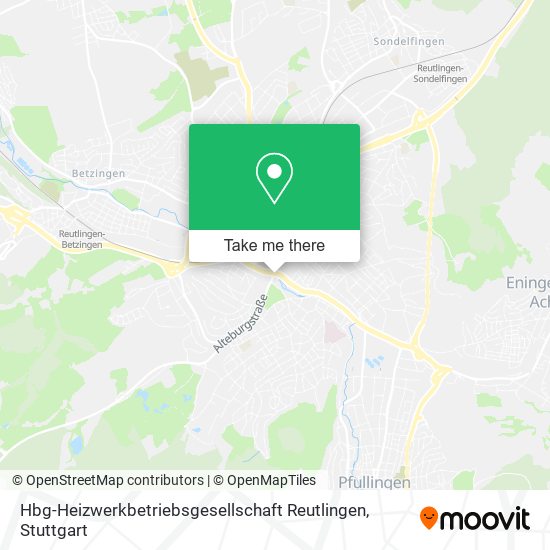 Карта Hbg-Heizwerkbetriebsgesellschaft Reutlingen