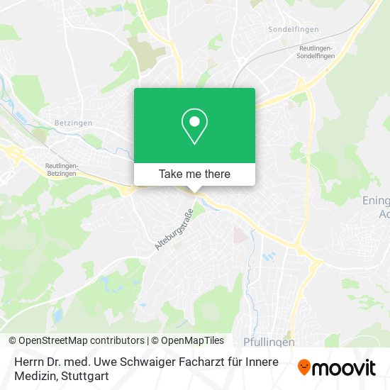 Herrn Dr. med. Uwe Schwaiger Facharzt für Innere Medizin map