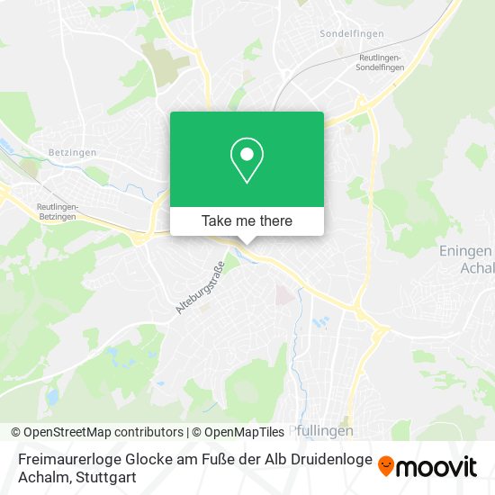 Freimaurerloge Glocke am Fuße der Alb Druidenloge Achalm map